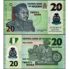 Nigéria P-34a.1 Fe 20 Naira 2006 Gal. Murtala Mohammed Polímero
