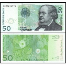 Norway Noruega P-46c.2 Fe 50 Kroner 2005 Peter Asbjørnsen
