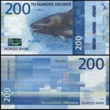 Norway Noruega P-55a S/Fe 200 Kroner 2016/2017