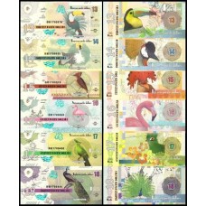 Pacific Ocean Set 6 Cédulas 13 a 18 Dollars Fe Fantasia