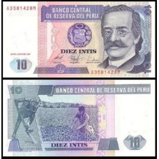 Peru P-129 Fe 10 Intis 1987