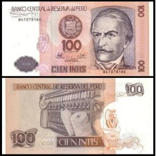 Peru P-133a Fe 100 Intis 1987