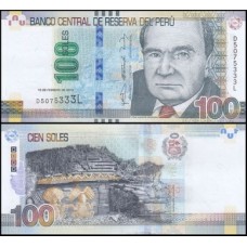 Peru P-195a Fe 100 Soles 2015 Jorge Basadre