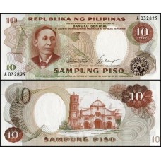Philippines Filipinas P-144a Fe 10 Piso ND (1969)