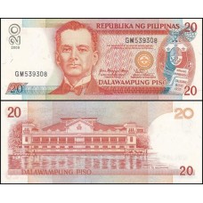 Philippines Filipinas P-182j.6 Fe 20 Piso 2009