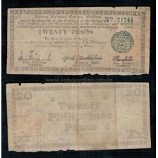 Philippines Filipinas P-S664 Bc 20 Pesos 1943 Negros
