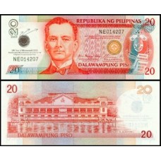 Philippines Filipinas P-198 Fe 20 Piso 2004 Comemorativa Microcred ONU