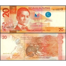 Philippines Filipinas P-206a.3 Fe 20 Piso 2013 Manuel Quezón