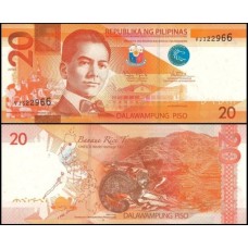 Philippines Filipinas P-206a.5 Fe 20 Piso 2014A Manuel Quezón