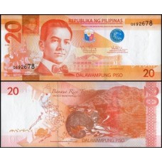 Philippines Filipinas P-206a.1.1 Fe 20 Piso 2010 Manuel Quezón