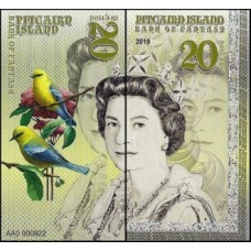 Pitcairn Islands 2019 20 Pounds Fe Rainha Polímero Fantasia 