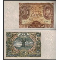 Poland Polônia P-74a Sob 100 Zlotych 1932