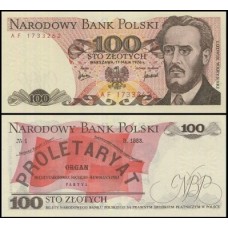 Poland Polônia P-143b Fe 100 Zlotych 1976 Ludwik Tadeusz Waryński