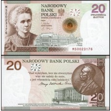 Poland Polônia P-182a Fe 20 Zlotych 2011 Marie Curie Comemorativa C/Folder