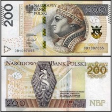 Poland Polônia P-189b Fe 200 Zlotych 2021/2022 Rei Sigismundo I