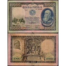 Portugal P-156 Mbc 1.000 Escudos 1942