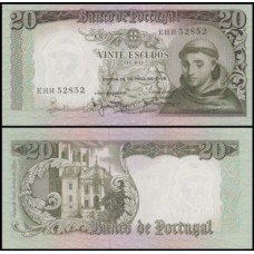 Portugal P-167b.1 Fe 20 Escudos 1964 Santo Antonio