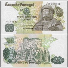 Portugal P-173a.14 Fe 20 Escudos 1971 Garcia de Orta
