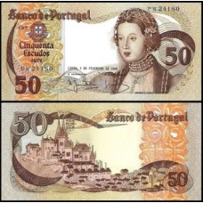 Portugal P-174b.8 Fe 50 Escudos 1980 Infanta D. Maria