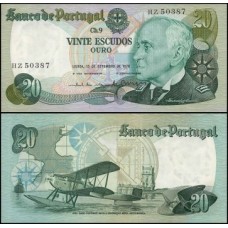Portugal P-176a.5 Fe 20 Escudos 1978 - Gago Coutinho