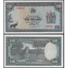 Rhodesia Rodésia P-41a Fe 10 Dollars 1979