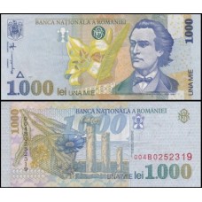 Romania Romênia P-106a.2 Fe 1.000 Lei 1998 - Mihail Eminescu