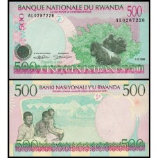 Rwanda Ruanda P-26b Fe 500 Francs 1998