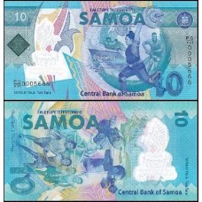 Samoa P-45a Fe 10 Tala 2019 Comemorativa Polímero