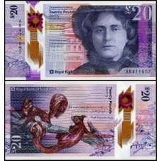 Scotland Escócia P-372a.2 Fe 20 Pounds 2019 Royal Bank Polímero