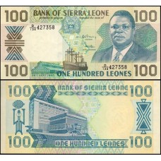 Sierra Leone Serra Leoa P-18c Fe 100 Leones 1990