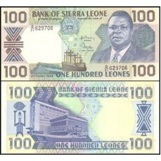 Sierra Leone Serra Leoa P-18b Fe 100 Leones 1989
