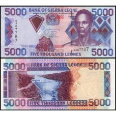Sierra Leone Serra Leoa P-27b.1 Fe 5.000 Leones 2003 Sengbe Pieh
