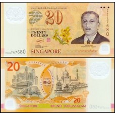 Singapore Cingapura P-53 Fe 20 Dollars 2007 Comemorativa Polímero