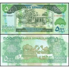 Somaliland Somalilândia P-21a Fe 5.000 Shilin 2011