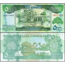 Somaliland Somalilândia P-21d Fe 5.000 Shilin 2015