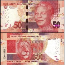 South Africa África do Sul P-140b Fe 50 Rand ND (2015) Mandela