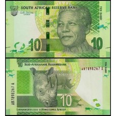 South Africa África do Sul P-133a Fe 10 Rand ND (2012) Mandela