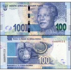 South Africa África do Sul P-136a Fe 100 Rand ND (2012) Mandela