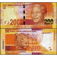 South Africa África do Sul P-142a Fe 200 Rand (2014) Mandela