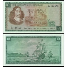 South Africa África do Sul P-114c Fe 10 Rand ND (1975) Jan van Riebeeck