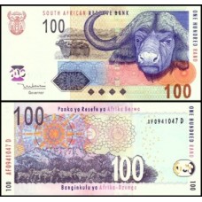South Africa África do Sul P-131a Fe 100 Rand 2005