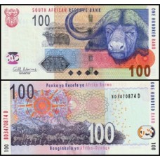 South Africa África do Sul P-131b Fe 100 Rand 2010