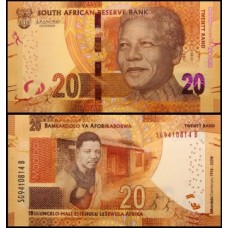 South Africa África do Sul P-144a 20 Rand 2018 Comemorativa 100 Anos de Mandela