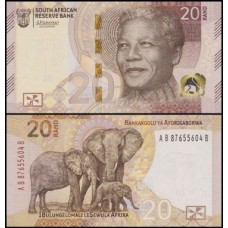South Africa África do Sul P-149a Fe 20 Rand 2023 Mandela