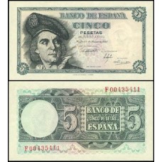 Spain Espanha P-136a S/Fe 5 Pesetas 1948