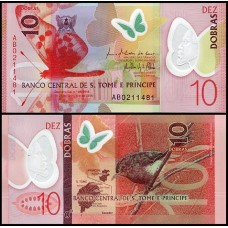 Saint Thomas & Prince São Tomé e Príncipe P-71 Fe 10 Dobras 2018 Polímero