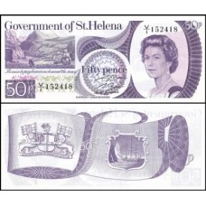 Saint Helena Santa Helena P-5a S/Fe 50 Pence ND (1979) Rainha ♛
