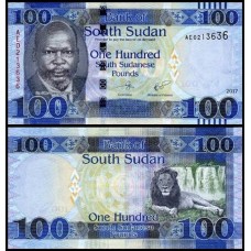 Sudan South Sudão do Sul P-15c Fe 100 Pounds 2017 Dr. John Garang