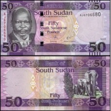 Sudan South Sudão do Sul P-14c Fe 50 Pounds 2017 John Garang