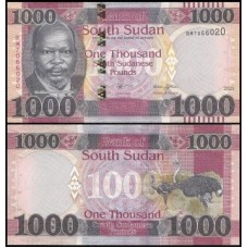 Sudan South Sudão do Sul P-17b Fe 1.000 Pounds 2021